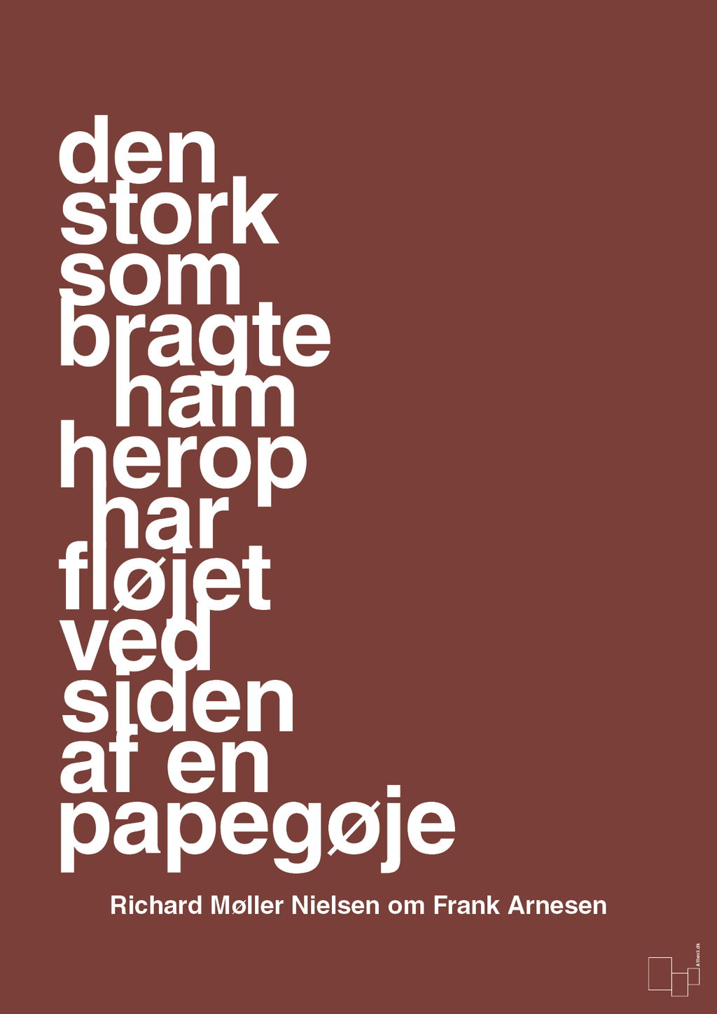 plakat: den stork som bragte ham herop har fløjet ved siden af en papegøje - red pepper-Fodbold-A1two3