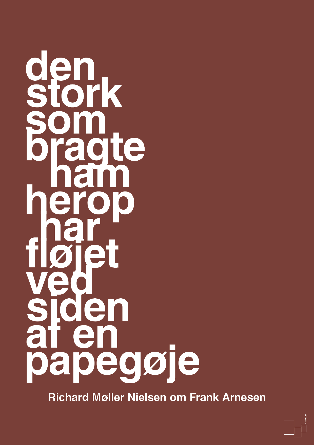 plakat: den stork som bragte ham herop har fløjet ved siden af en papegøje - red pepper-Fodbold-A1two3