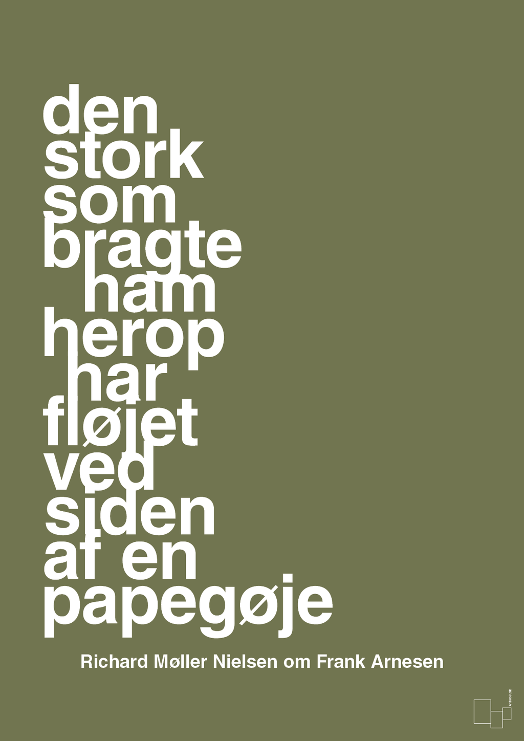 plakat: den stork som bragte ham herop har fløjet ved siden af en papegøje - secret meadow-Fodbold-A1two3