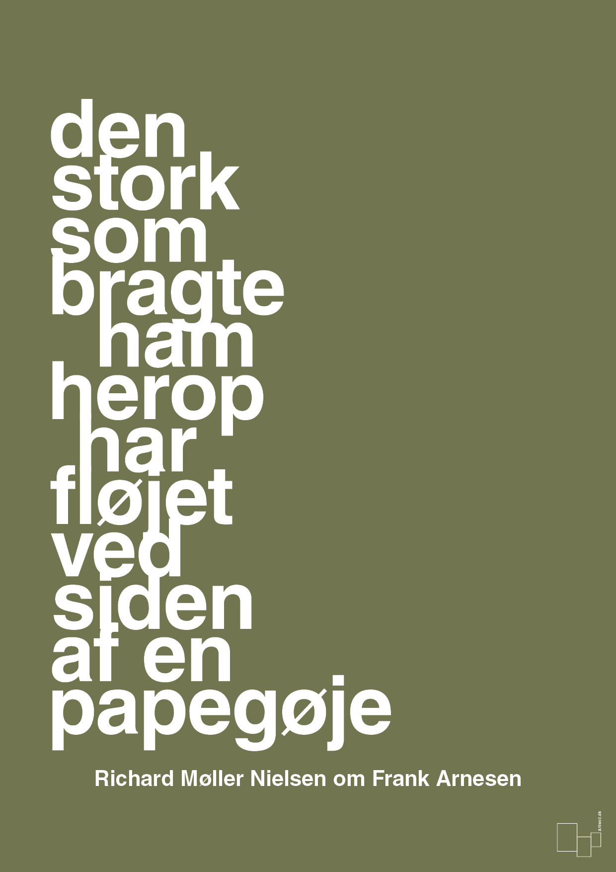 plakat: den stork som bragte ham herop har fløjet ved siden af en papegøje - secret meadow-Fodbold-A1two3
