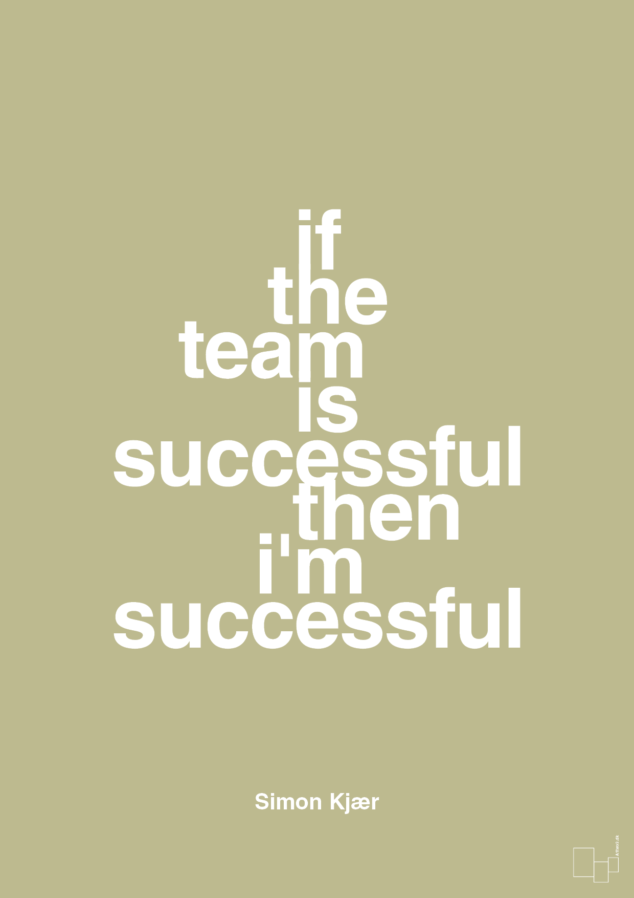 plakat: if the team is successful then i'm successful - back to nature-Fodbold-A1two3