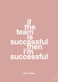 plakat: if the team is successful then i'm successful - bubble shell-Fodbold-A1two3