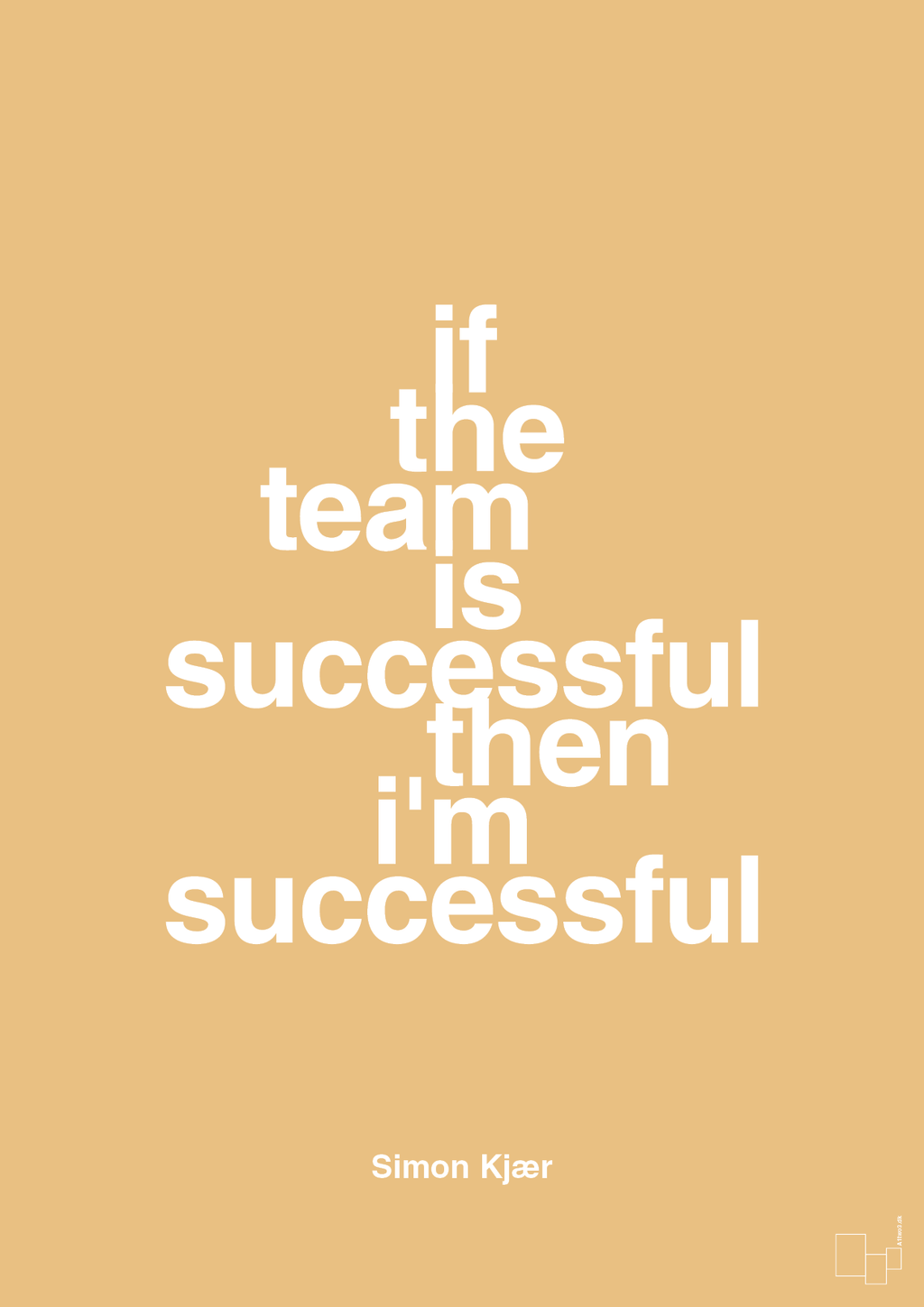 plakat: if the team is successful then i'm successful - charismatic-Fodbold-A1two3