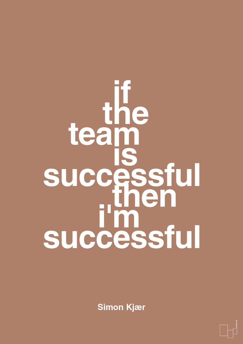 plakat: if the team is successful then i'm successful - cider spice-Fodbold-A1two3