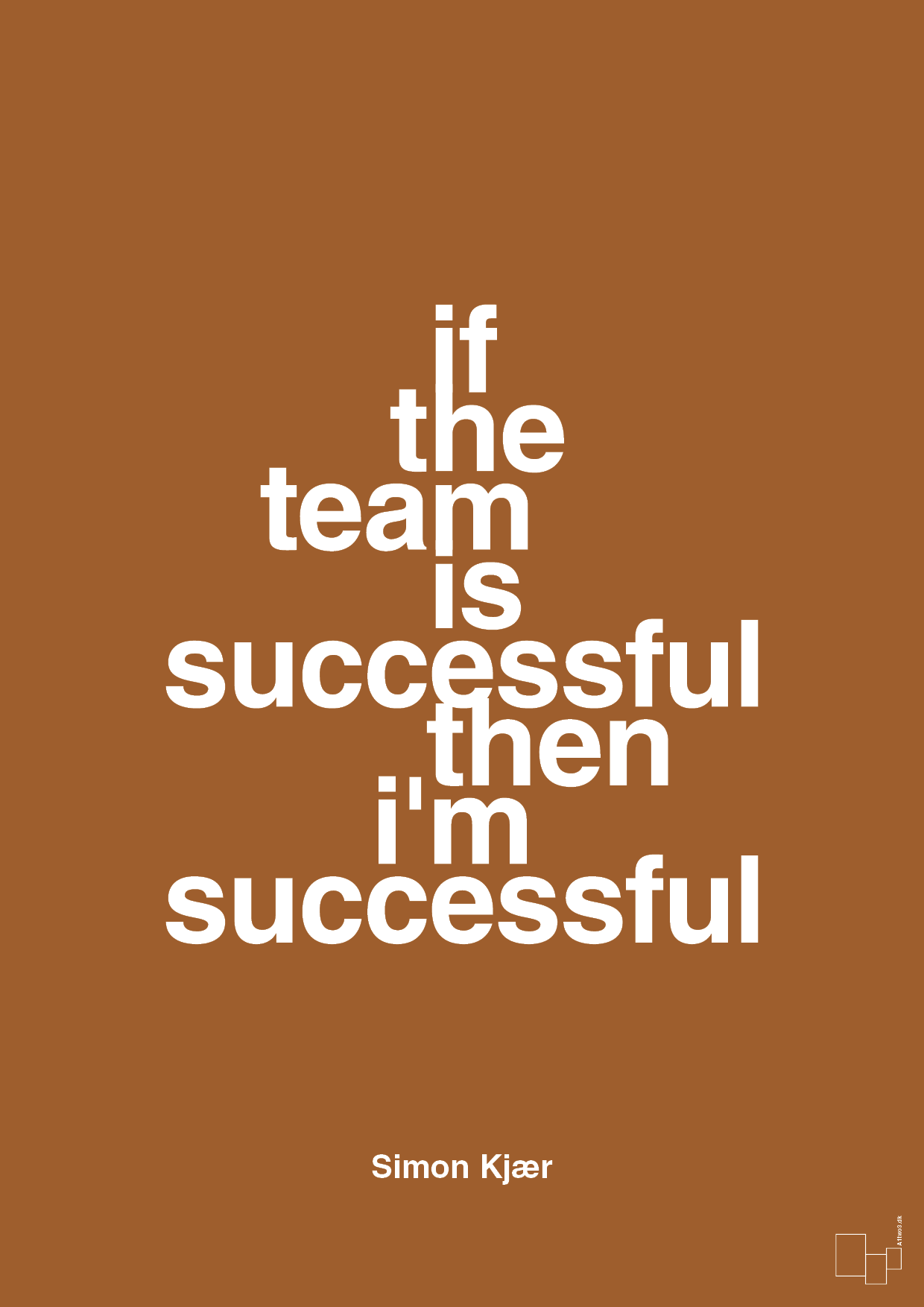 plakat: if the team is successful then i'm successful - cognac-Fodbold-A1two3