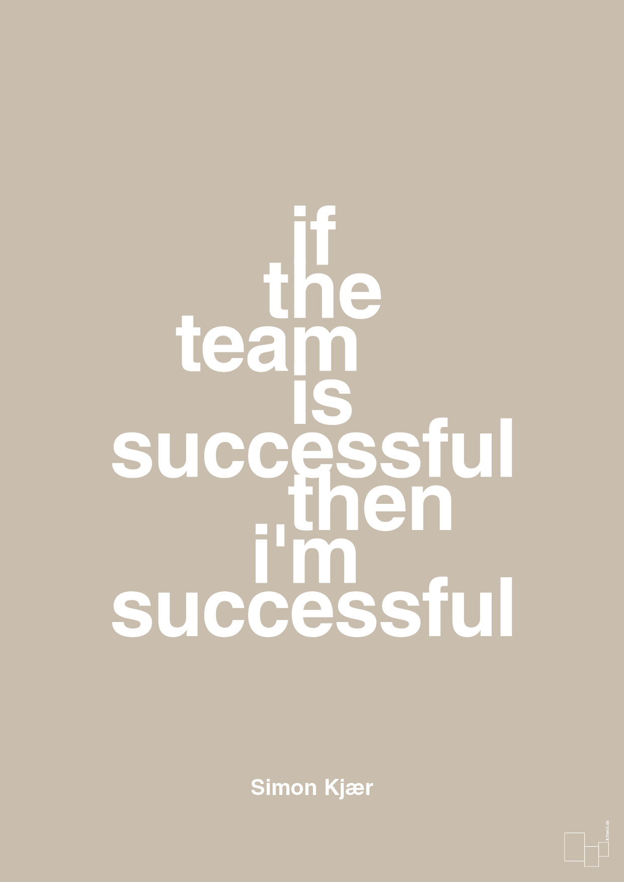 plakat: if the team is successful then i'm successful - creamy mushroom-Fodbold-A1two3