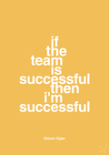 plakat: if the team is successful then i'm successful - honeycomb-Fodbold-A1two3