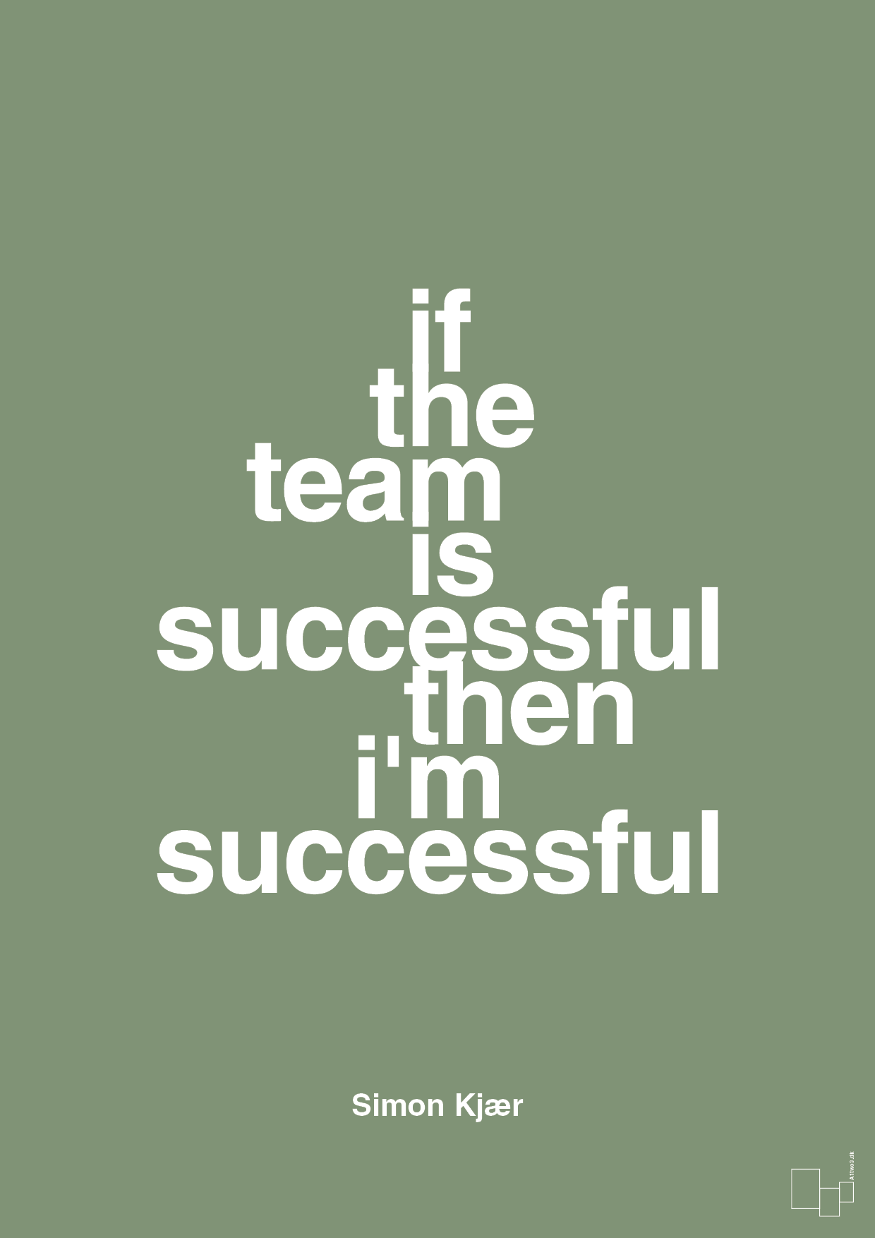 plakat: if the team is successful then i'm successful - jade-Fodbold-A1two3