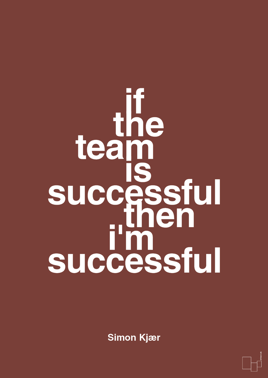 plakat: if the team is successful then i'm successful - red pepper-Fodbold-A1two3