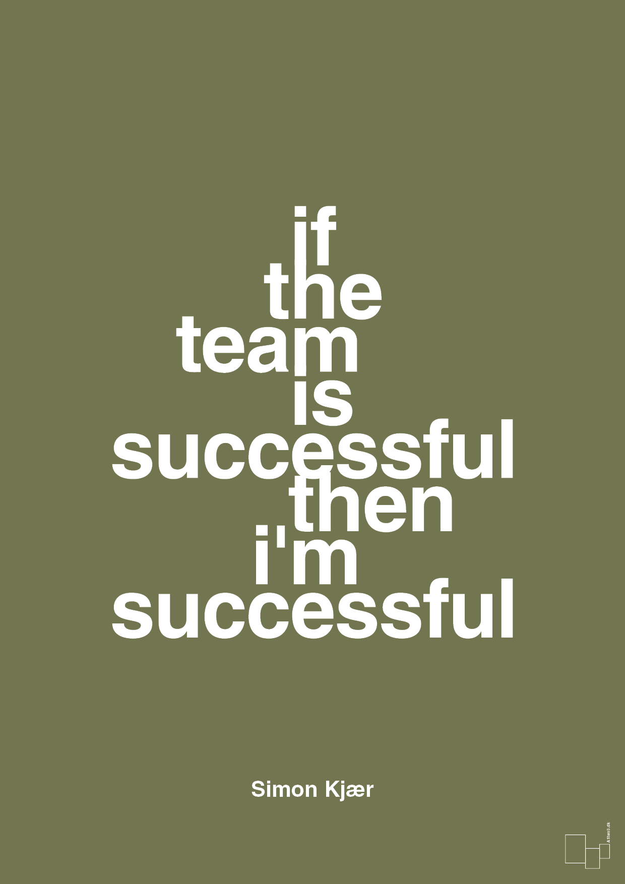 plakat: if the team is successful then i'm successful - secret meadow-Fodbold-A1two3