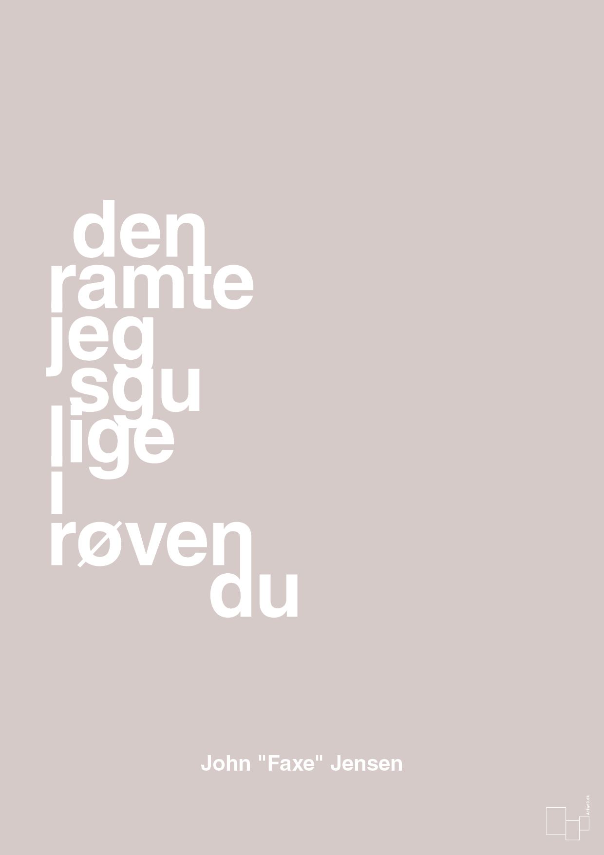 plakat: den ramte jeg sgu lige i røven du - broken beige-Fodbold-A1two3