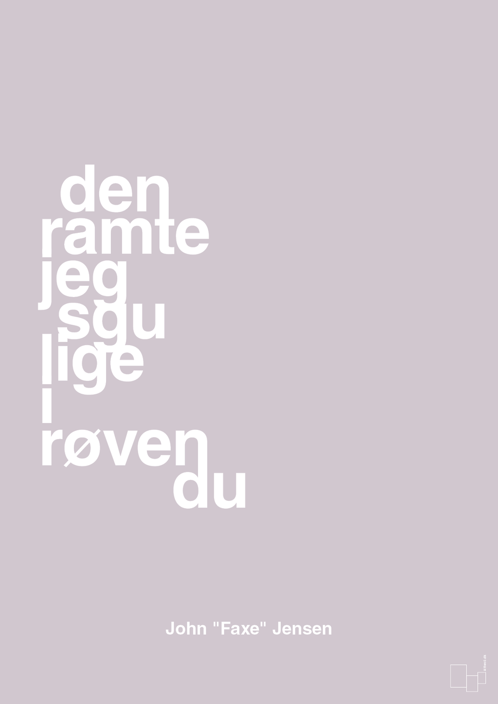 plakat: den ramte jeg sgu lige i røven du - dusty lilac-Fodbold-A1two3