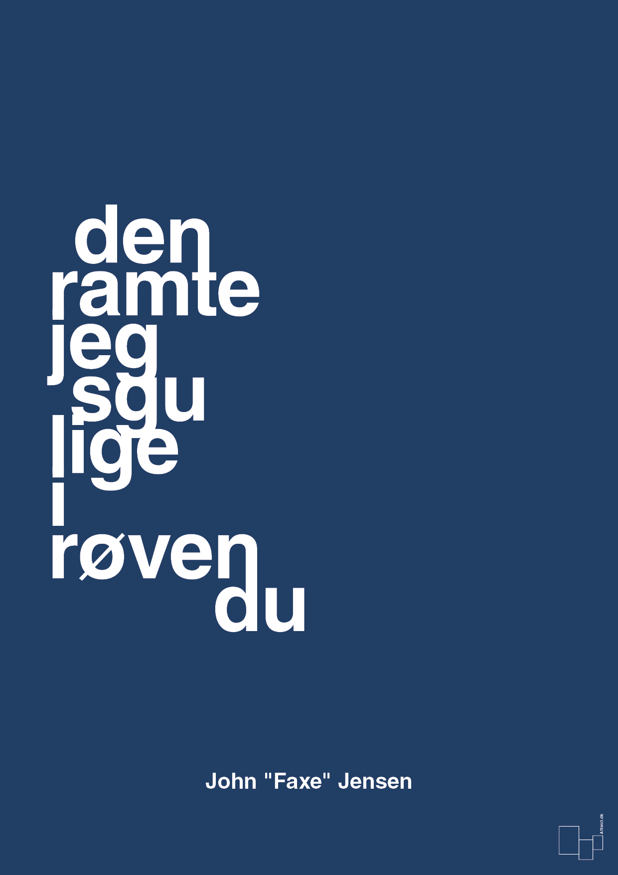 plakat: den ramte jeg sgu lige i røven du - lapis blue-Fodbold-A1two3