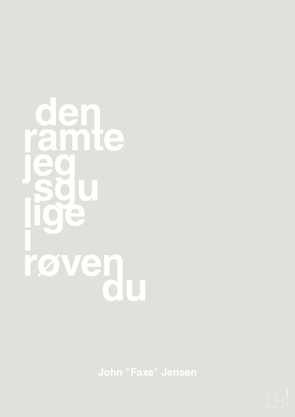plakat: den ramte jeg sgu lige i røven du - painters white-Fodbold-A1two3