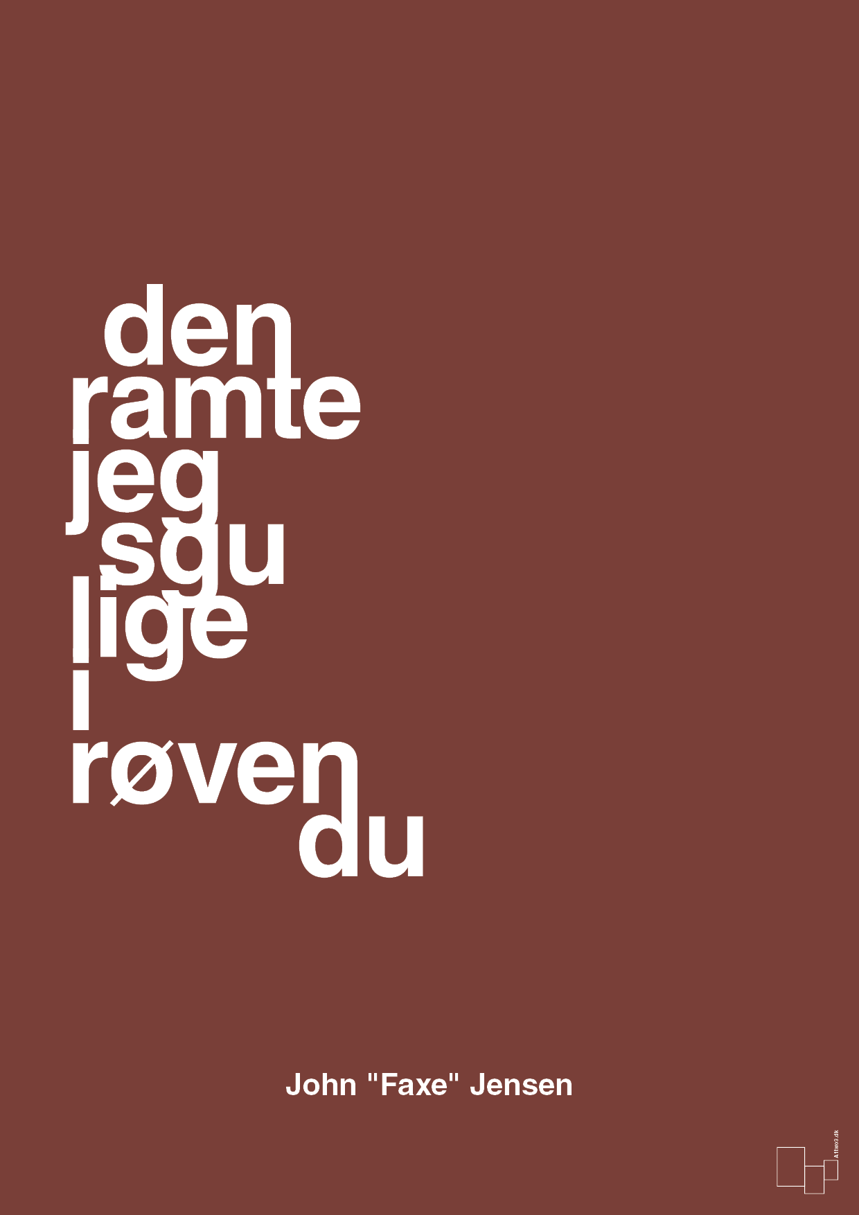 plakat: den ramte jeg sgu lige i røven du - red pepper-Fodbold-A1two3