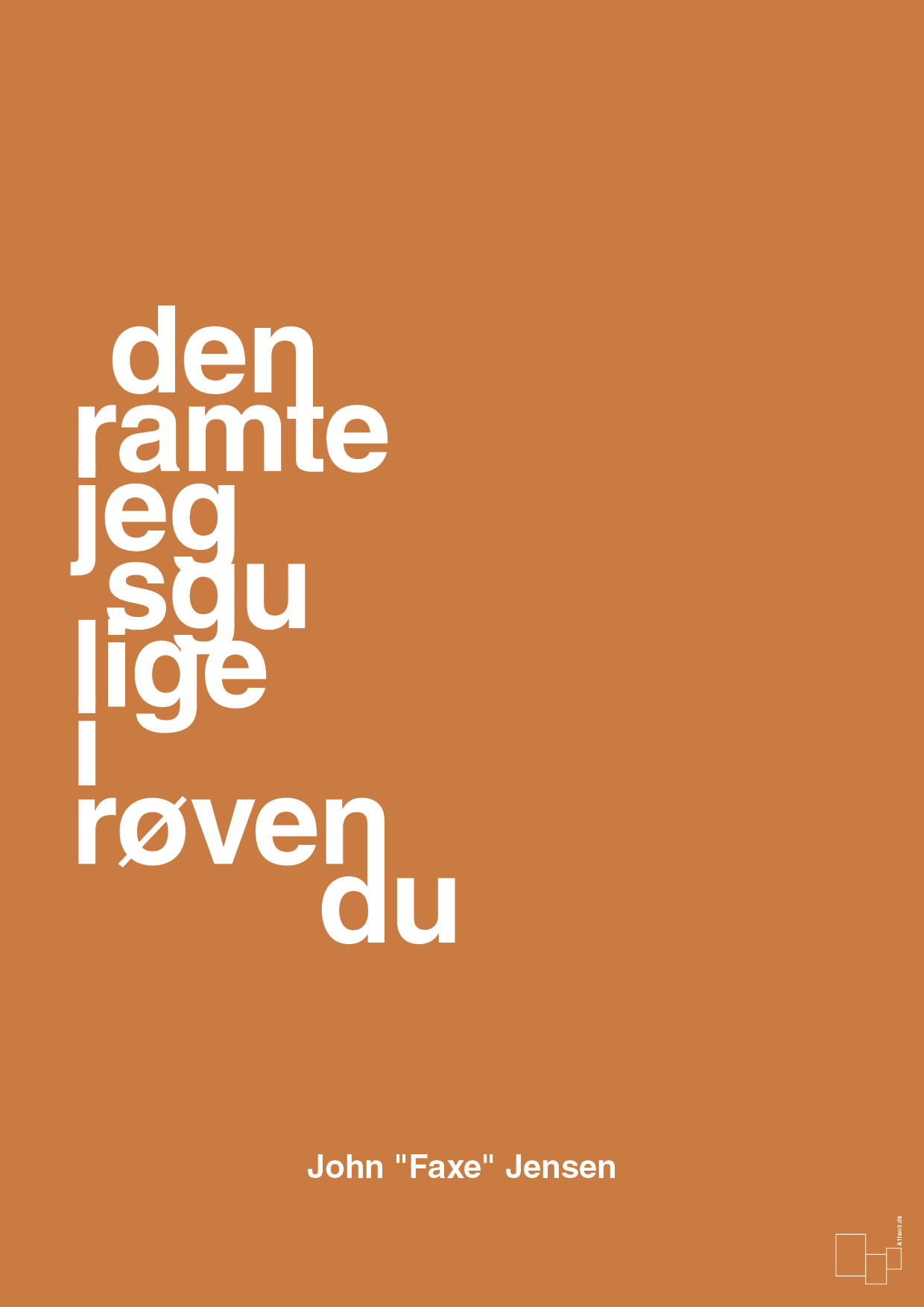 plakat: den ramte jeg sgu lige i røven du - rumba orange-Fodbold-A1two3