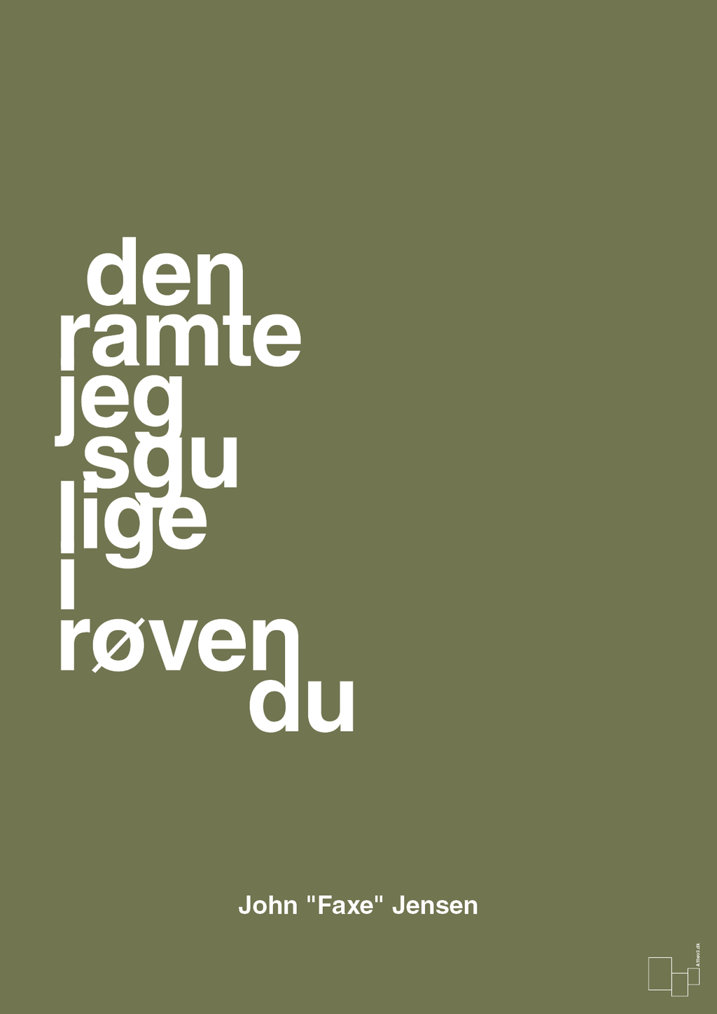 plakat: den ramte jeg sgu lige i røven du - secret meadow-Fodbold-A1two3