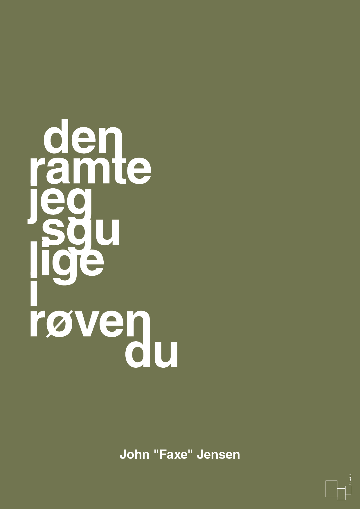 plakat: den ramte jeg sgu lige i røven du - secret meadow-Fodbold-A1two3