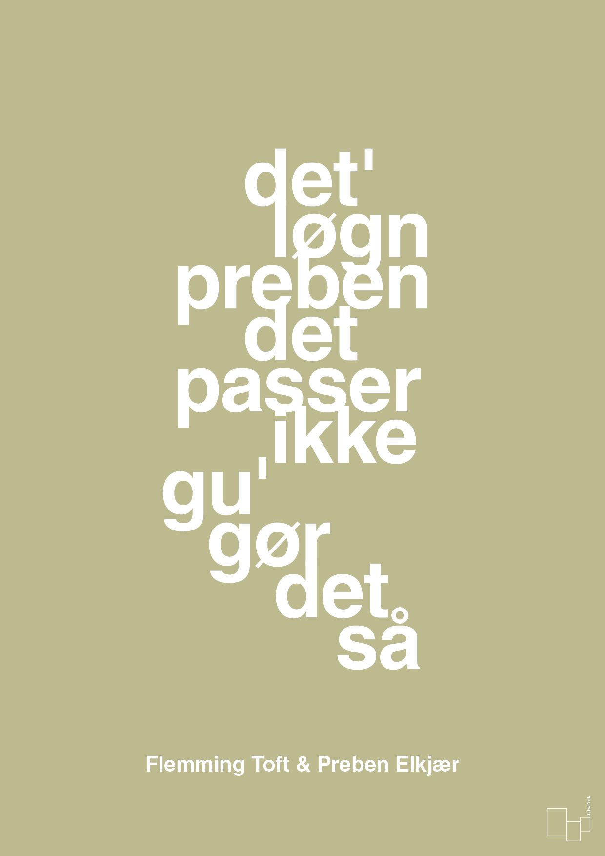 plakat: det løgn preben det passer ikke gu gør det så - back to nature-Fodbold-A1two3