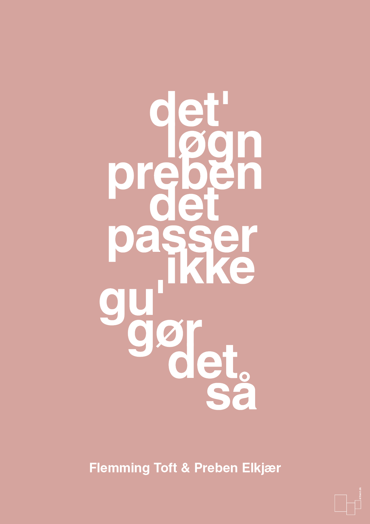 plakat: det løgn preben det passer ikke gu gør det så - bubble shell-Fodbold-A1two3