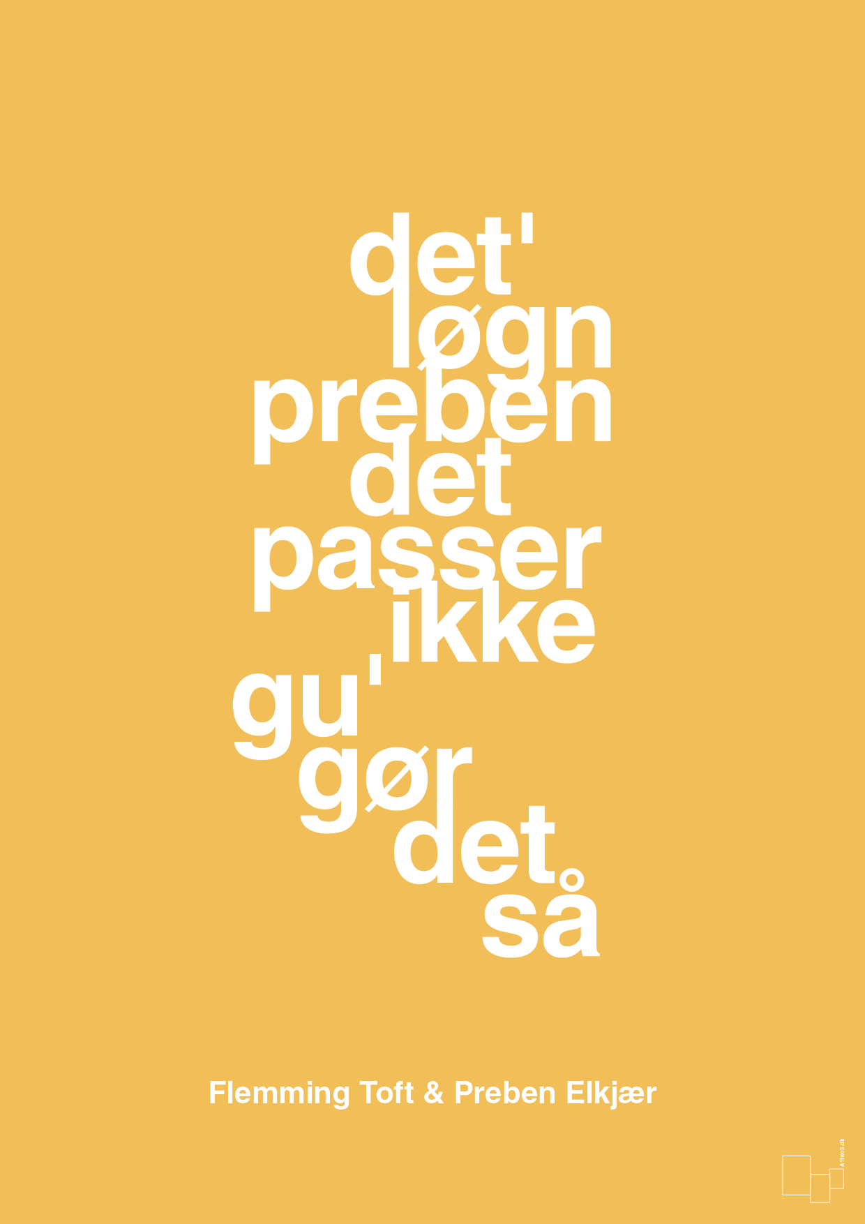 plakat: det løgn preben det passer ikke gu gør det så - honeycomb-Fodbold-A1two3