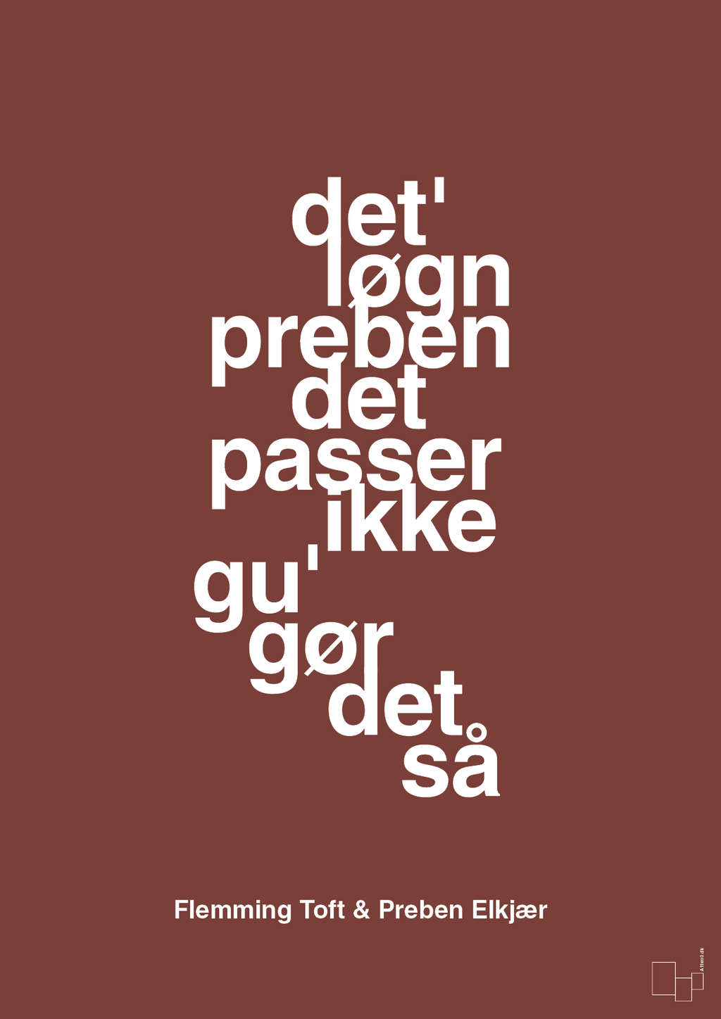 plakat: det løgn preben det passer ikke gu gør det så - red pepper-Fodbold-A1two3