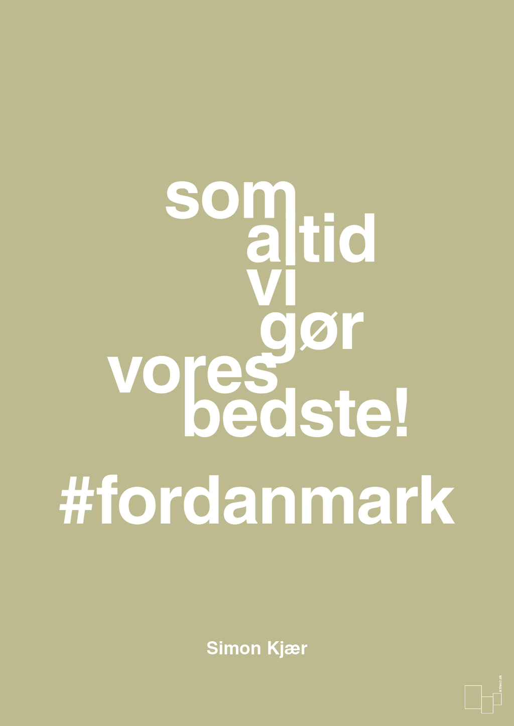 plakat: som altid vi gør vores bedste fordanmark - back to nature-Fodbold-A1two3