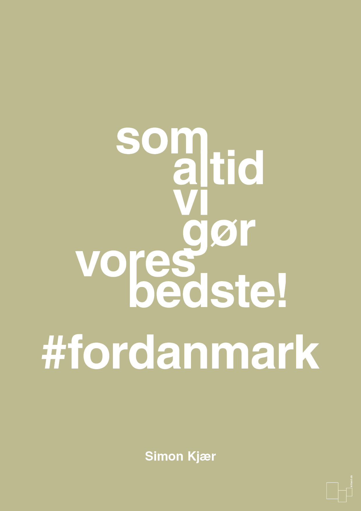plakat: som altid vi gør vores bedste fordanmark - back to nature-Fodbold-A1two3