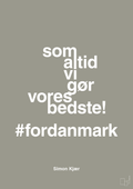 plakat: som altid vi gør vores bedste fordanmark - battleship gray-Fodbold-A1two3