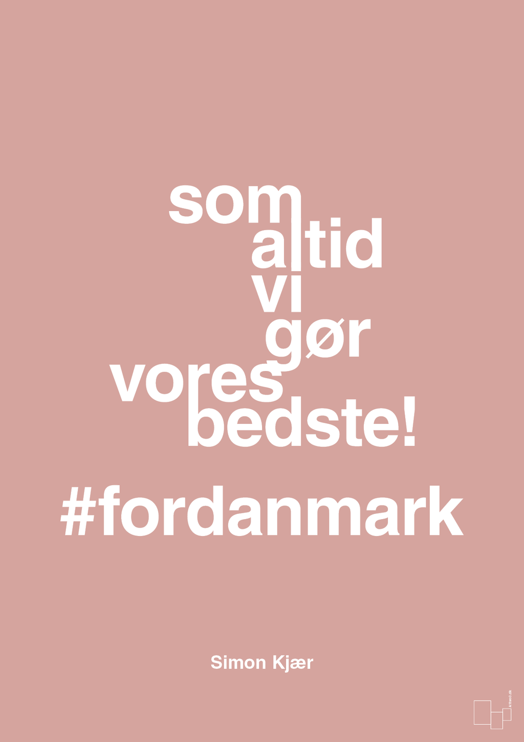 plakat: som altid vi gør vores bedste fordanmark - bubble shell-Fodbold-A1two3