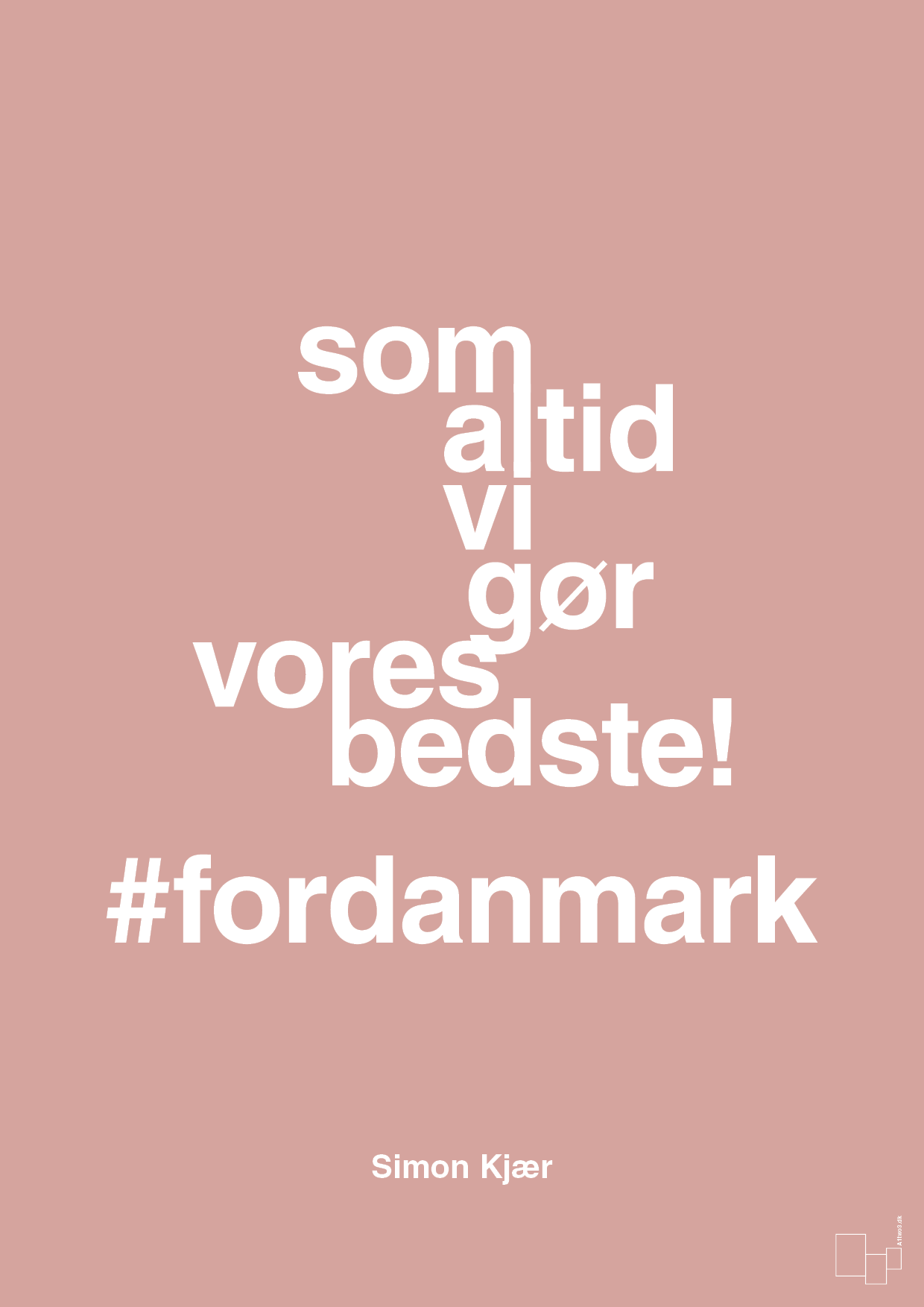 plakat: som altid vi gør vores bedste fordanmark - bubble shell-Fodbold-A1two3
