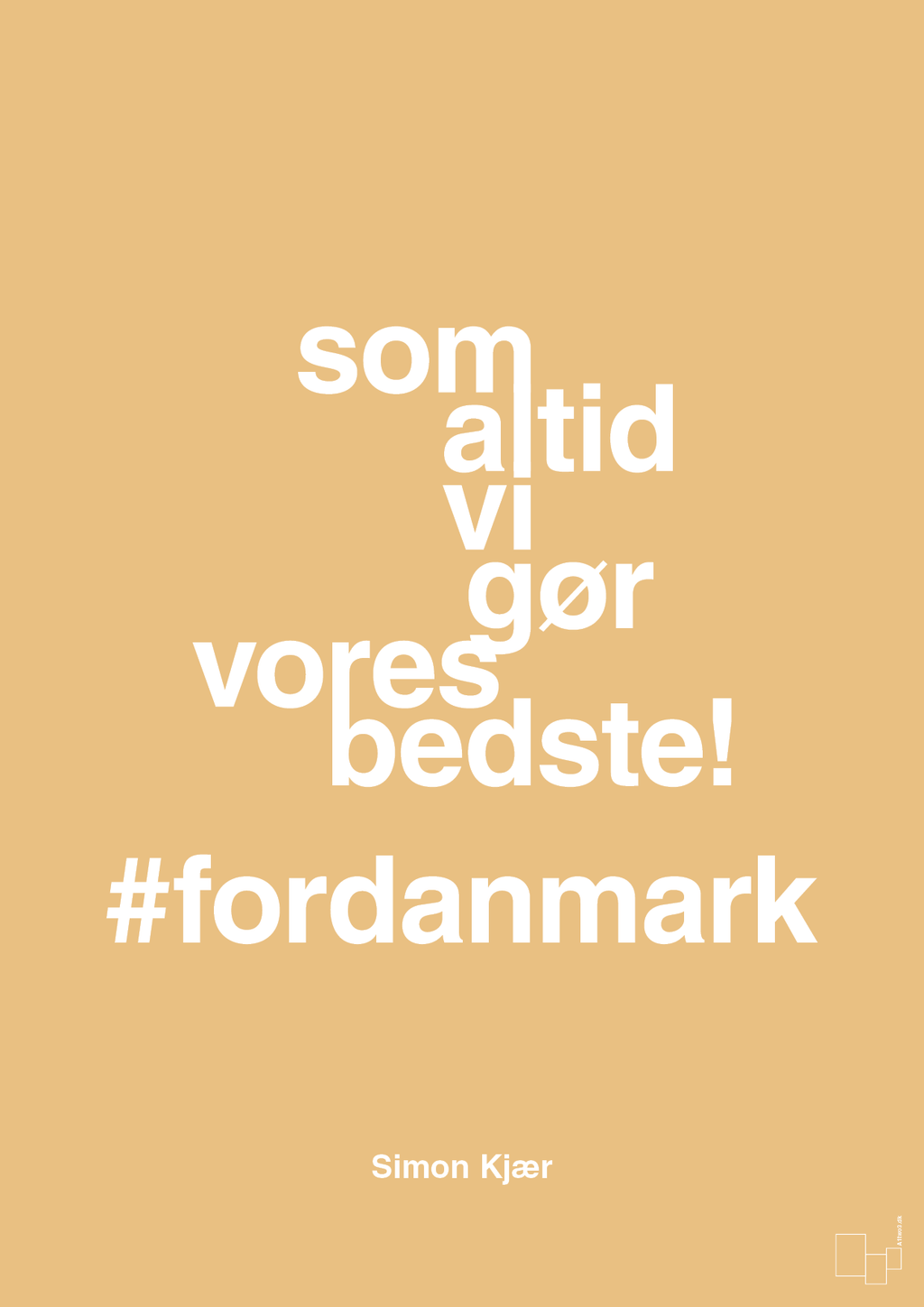 plakat: som altid vi gør vores bedste fordanmark - charismatic-Fodbold-A1two3