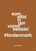 plakat: som altid vi gør vores bedste fordanmark - cognac-Fodbold-A1two3