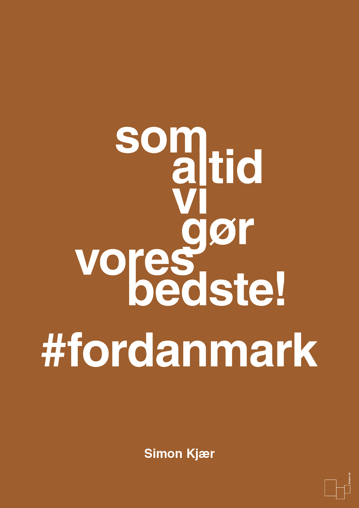 plakat: som altid vi gør vores bedste fordanmark - cognac-Fodbold-A1two3