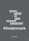 plakat: som altid vi gør vores bedste fordanmark - graphic charcoal-Fodbold-A1two3