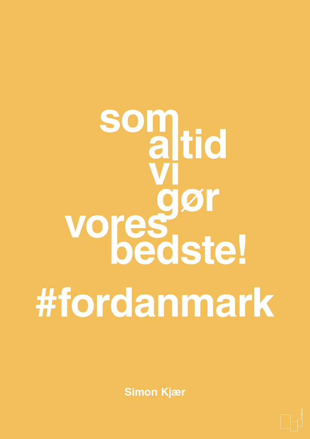 plakat: som altid vi gør vores bedste fordanmark - honeycomb-Fodbold-A1two3