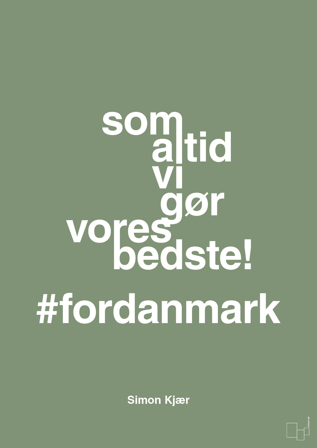 plakat: som altid vi gør vores bedste fordanmark - jade-Fodbold-A1two3