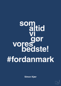 plakat: som altid vi gør vores bedste fordanmark - lapis blue-Fodbold-A1two3