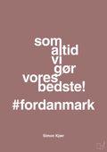 plakat: som altid vi gør vores bedste fordanmark - plum-Fodbold-A1two3