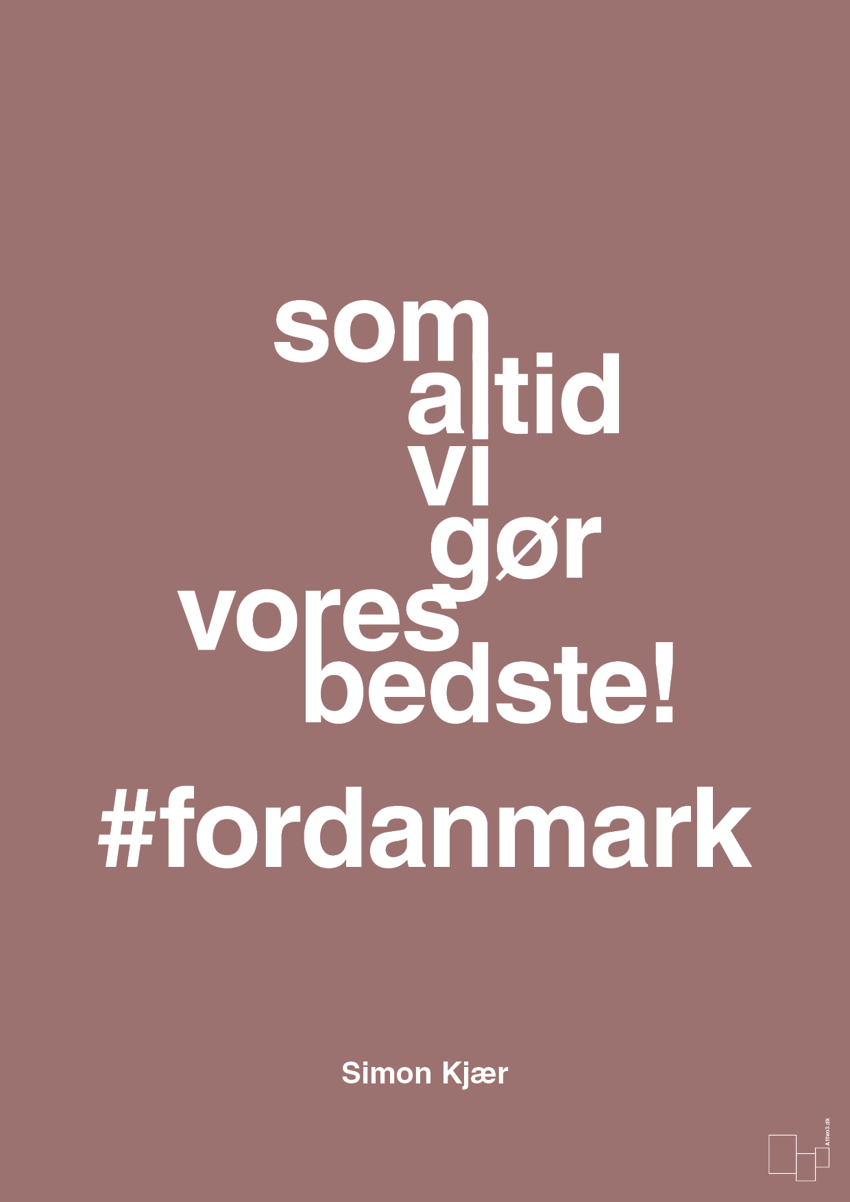 plakat: som altid vi gør vores bedste fordanmark - plum-Fodbold-A1two3