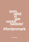 plakat: som altid vi gør vores bedste fordanmark - powder-Fodbold-A1two3