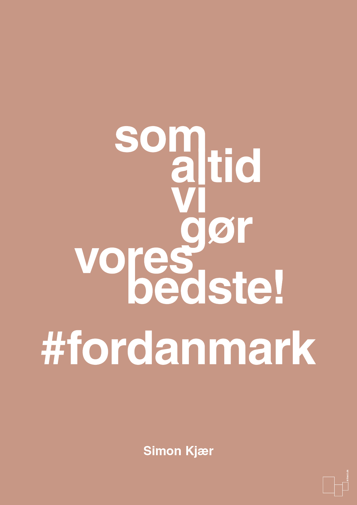 plakat: som altid vi gør vores bedste fordanmark - powder-Fodbold-A1two3