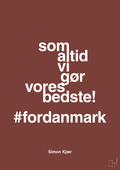 plakat: som altid vi gør vores bedste fordanmark - red pepper-Fodbold-A1two3