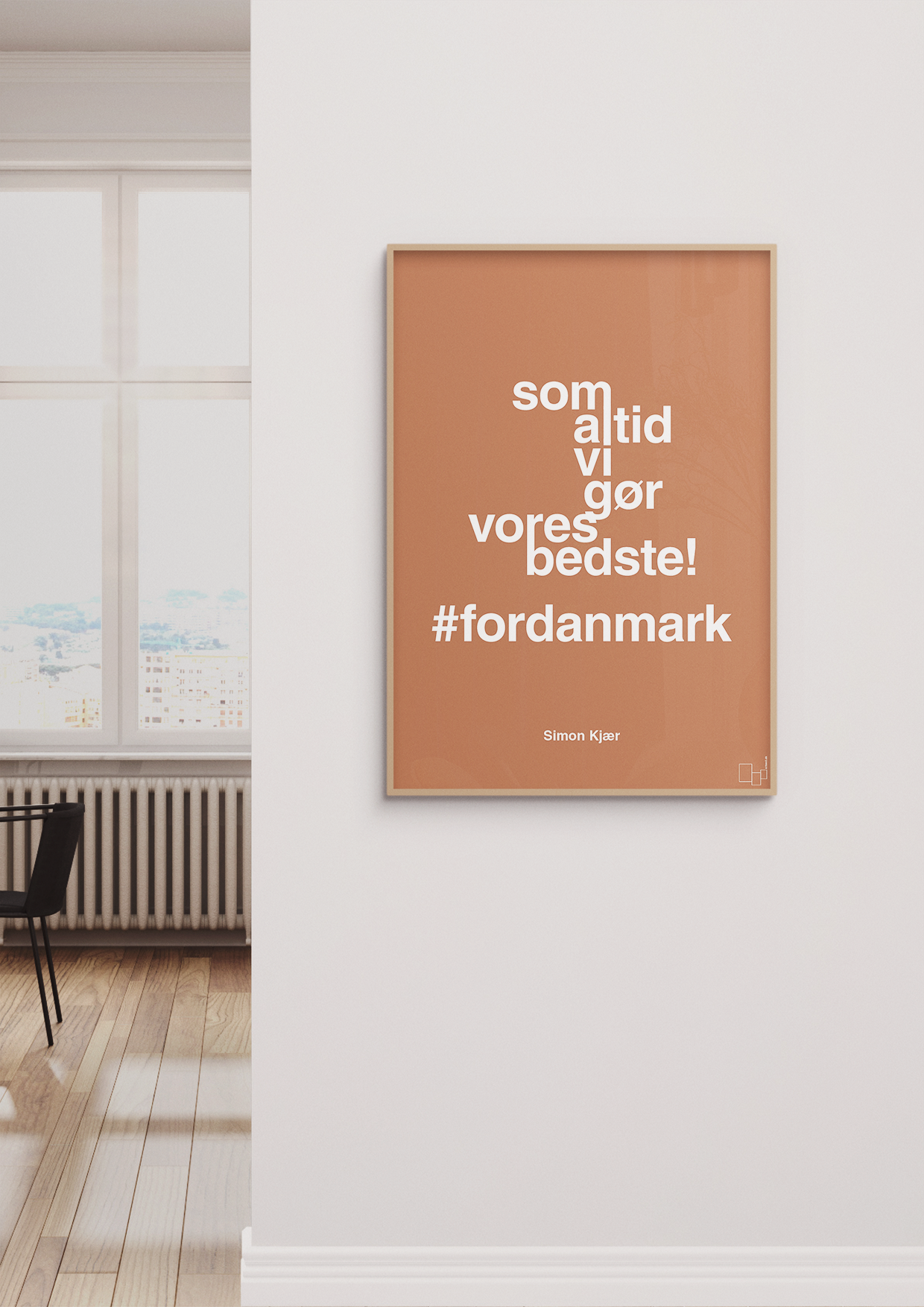 plakat: som altid vi gør vores bedste fordanmark - bubble shell-Fodbold-A1two3