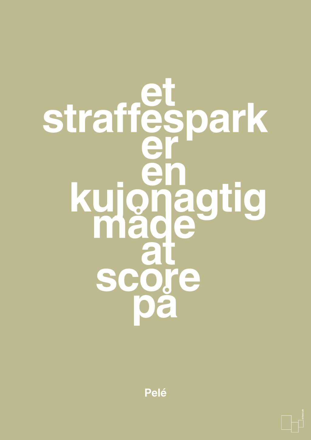 plakat: et straffespark er en kujonagtig måde at score på - back to nature-Fodbold-A1two3