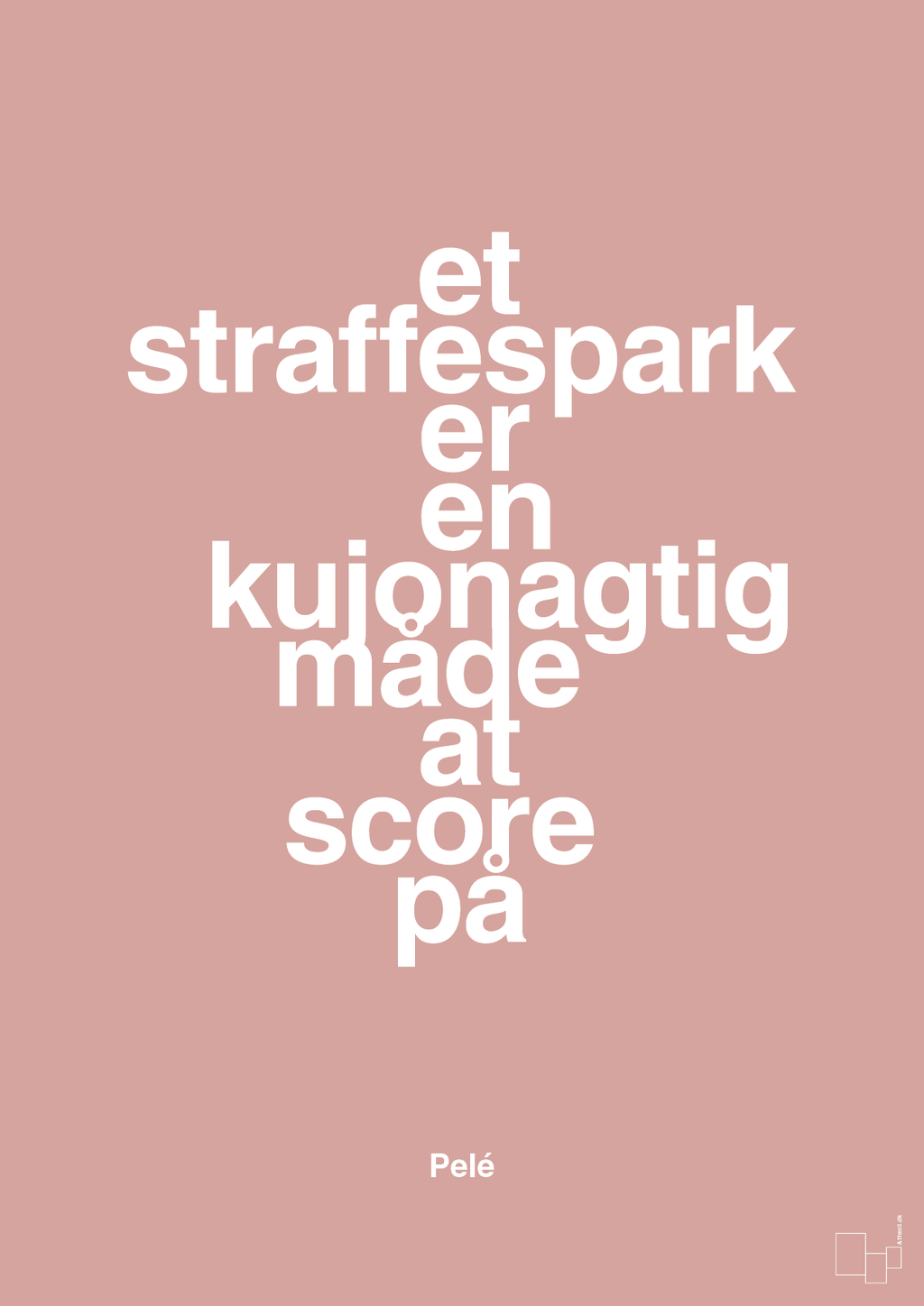plakat: et straffespark er en kujonagtig måde at score på - bubble shell-Fodbold-A1two3