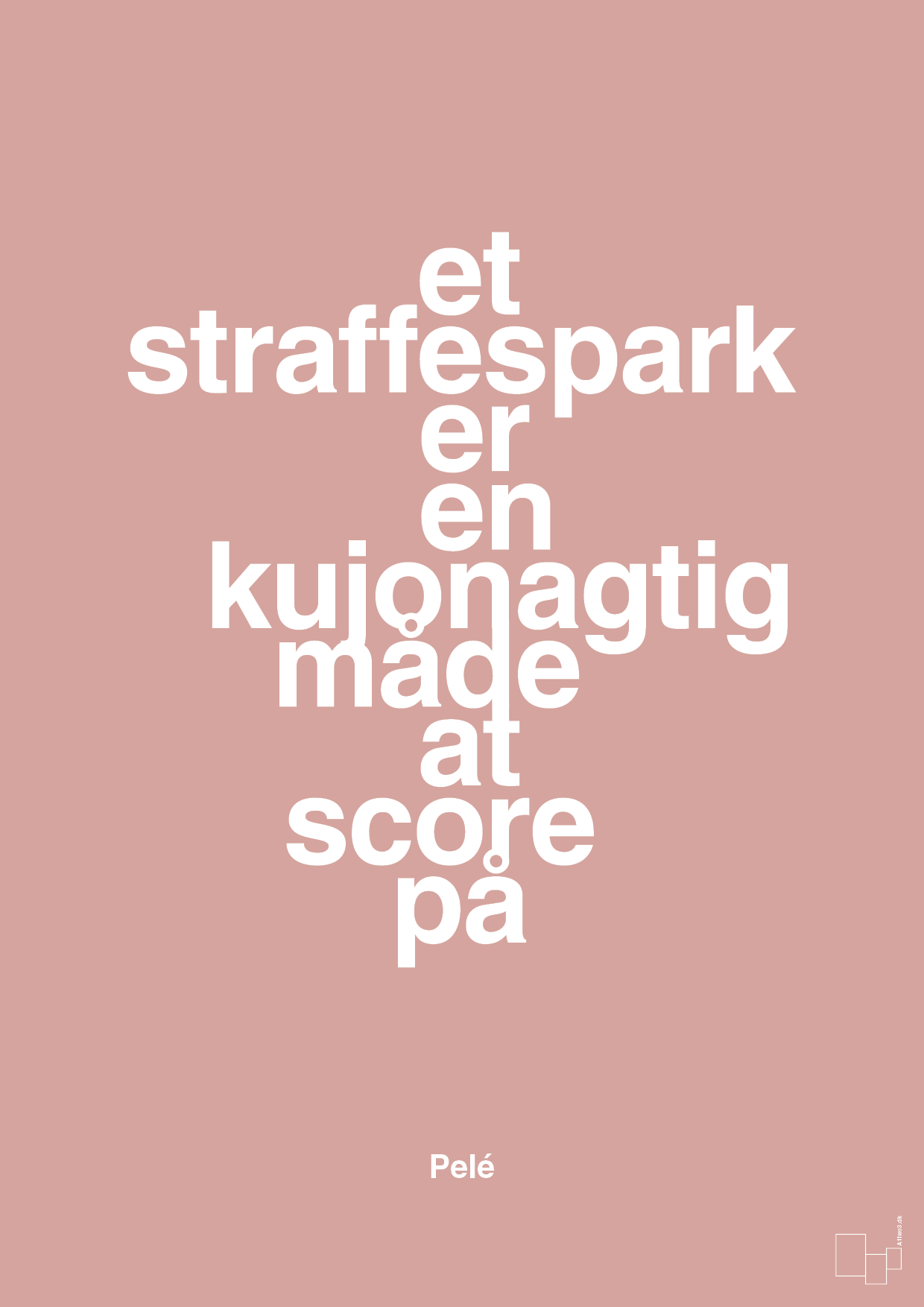 plakat: et straffespark er en kujonagtig måde at score på - bubble shell-Fodbold-A1two3