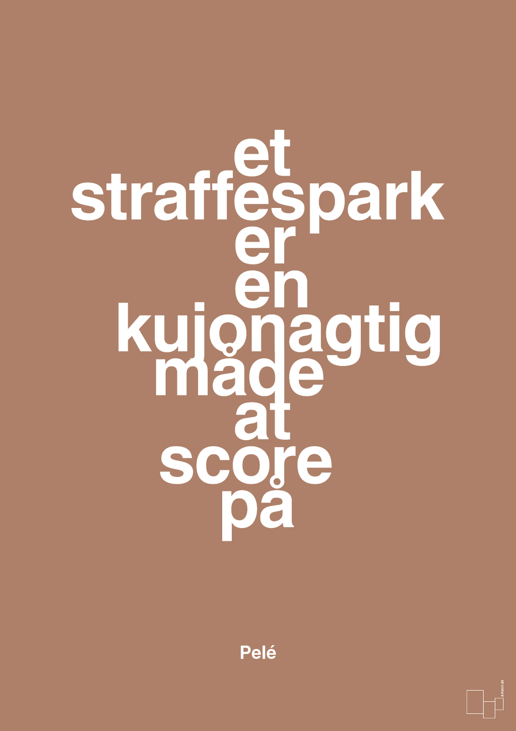 plakat: et straffespark er en kujonagtig måde at score på - cider spice-Fodbold-A1two3