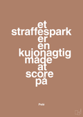 plakat: et straffespark er en kujonagtig måde at score på - cider spice-Fodbold-A1two3