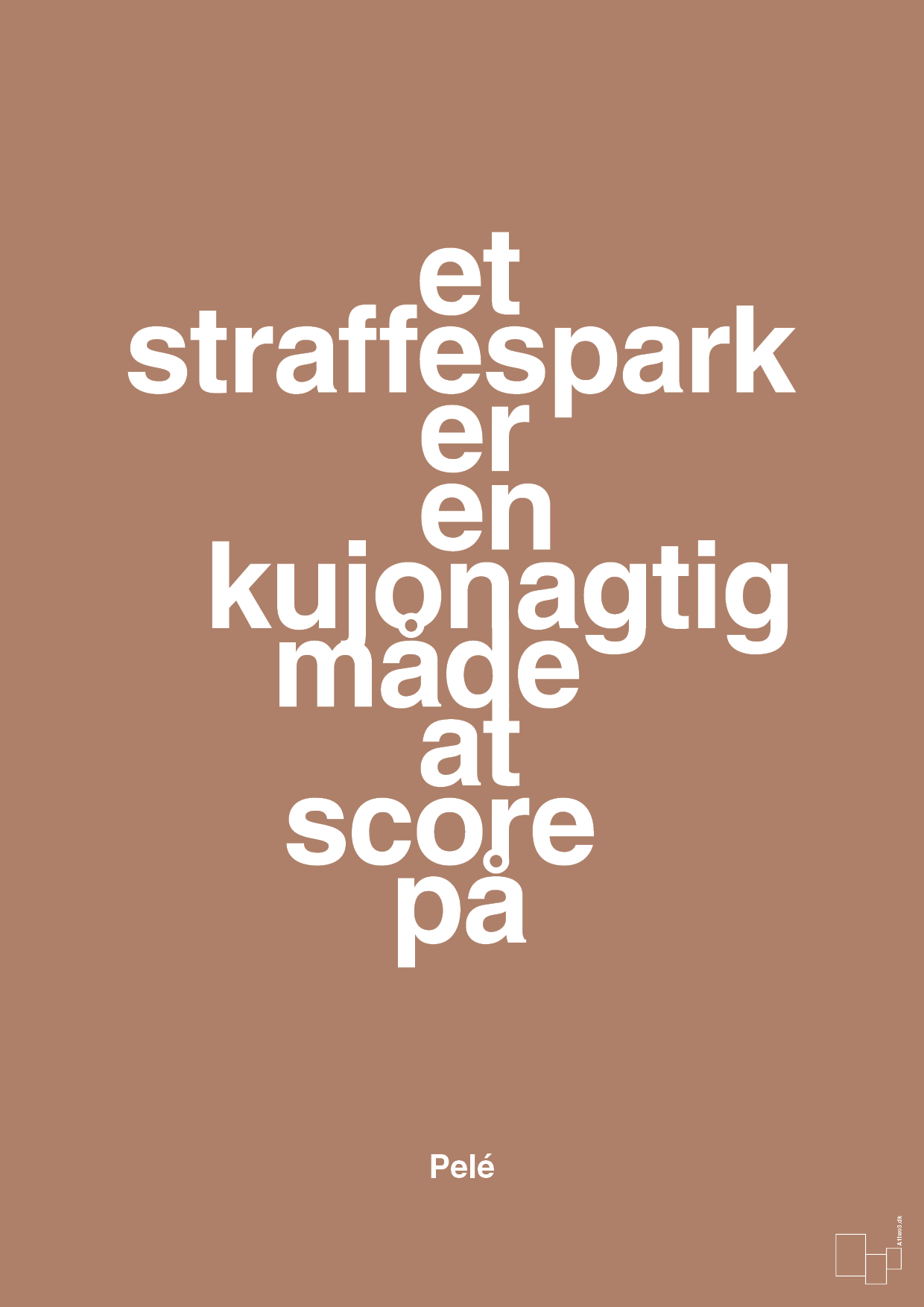 plakat: et straffespark er en kujonagtig måde at score på - cider spice-Fodbold-A1two3